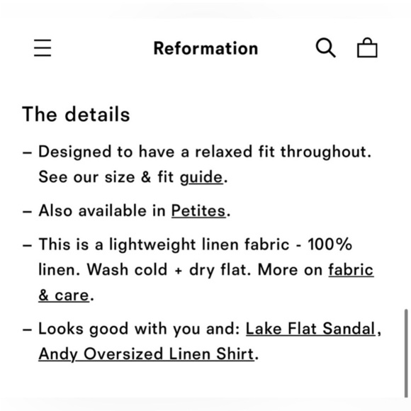 Reformation Declan Anthropologie Linen Pants Size XL NWT - Picture 11 of 11